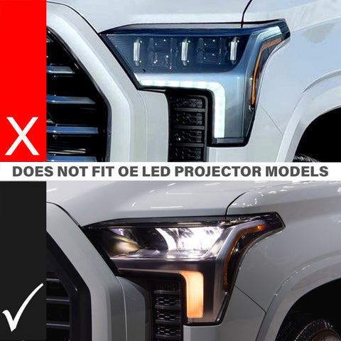 ANZO 22-24 Toyota Tundra (w/Factory LED Refl. & OE Bumper) Z-Series Full LED DRL Vent Lights - Pair - 511089X