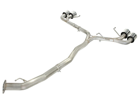 aFe Takeda 3in SS Exhaust Cat-Back 09-14 Nissan GTR V6 3.8L Polished Tips - 49-36108-P