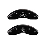 MGP 2 Caliper Covers Engraved Front Circle K/Kia Black Finish Silver Char 2018 Kia Rio - 21190FCRKBK