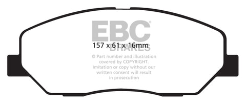EBC 08-10 Hyundai Genesis 3.8 Yellowstuff Front Brake Pads - DP41821R