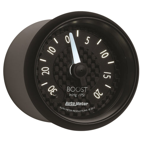 Autometer GT Series 52mm Mechanical 30 In Hg/20 psi Vacuum/Boost Gauge - 8001