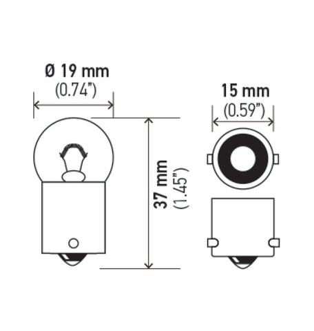 Hella Bulb 5007 12V 5W Ba15S B6 Sb - 5007SB