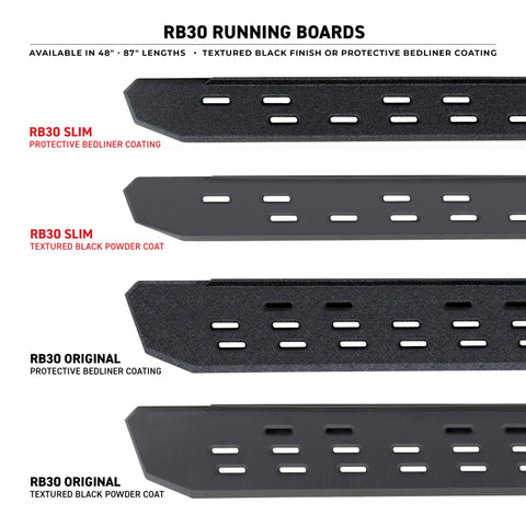 Go Rhino RB30 Running Boards 80in. - Tex. Blk (Boards ONLY/Req. Mounting Brackets) - 69600080PC