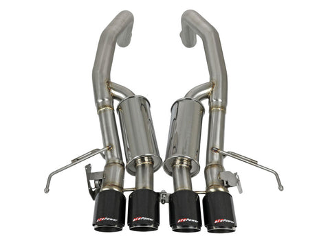 aFe MACHForce XP Axle Back 304SS Exhaust w/ Carbon Fiber Tips 15-19 Chevy Corvette Z06 - 49-34082-1C