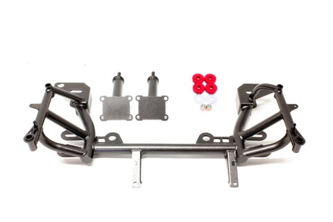 BMR 93-02 F-Body K-Member w/ Low Mount Turbo LS1 Motor Mounts and Pinto Mounts - Black Hammertone - KM019-1H