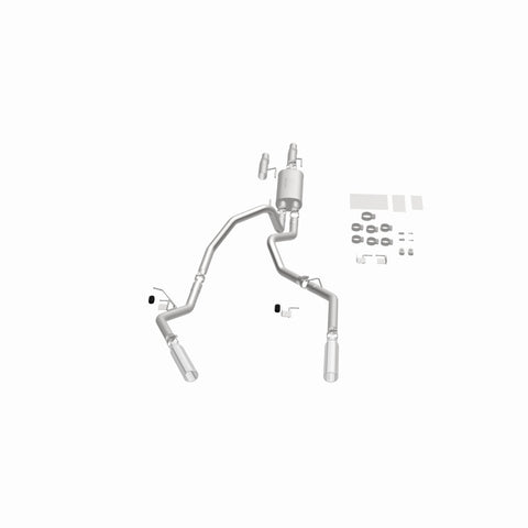 MagnaFlow 11 Ford F-150 3.7L/5.0L/6.2L SS Catback Exhaust Dual Split Rear Exit w/ 3.5in SS Tips - 15460