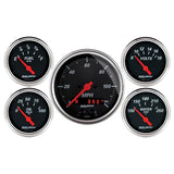 Autometer Designer Black Dash Kit 5pc MPH / Fuel / Oil / WTMP / Volt - 1450