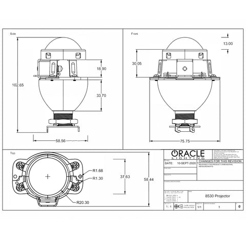 Oracle 50mm H1 7.1 Projectors (Pair) - 8530-504