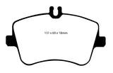 EBC 02-05 Mercedes-Benz C230 (W203) 1.8 Supercharged (European Model) Yellowstuff Front Brake Pads - DP41365R