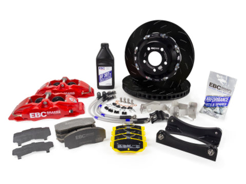 EBC Racing 01-13 Mini Cooper S R53/R56 1.6L Black Apollo-4 Calipers 330mm Rotors Front BBK - BBK019BLK-1