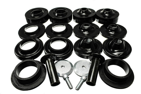 Energy Suspension 18+ Jeep Wrangler JL Black Rock-Flex 2in Adjustable Coil Spacer Set - 2.6116G