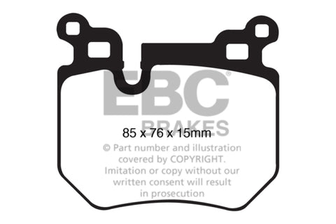 EBC 08-10 BMW 135 3.0 Twin Turbo Bluestuff Rear Brake Pads - DP51996NDX