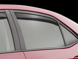 WeatherTech 2014+ Toyota Corolla Rear Side Window Deflectors - Dark Smoke - 81745