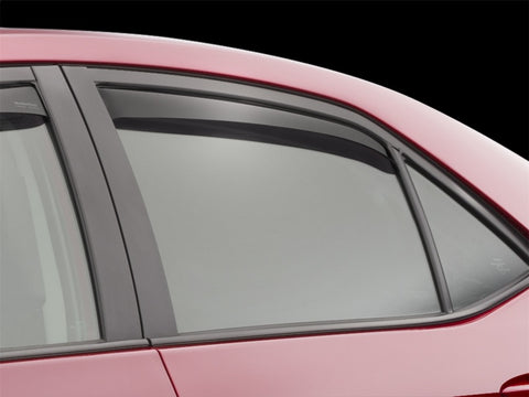 WeatherTech 2014+ Toyota Corolla Rear Side Window Deflectors - Dark Smoke - 81745