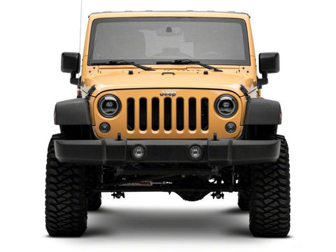 Raxiom 07-18 Jeep Wrangler JK Axial Series 7-In Dragon Eye LED Headlights- Blk Housing (Clear Lens) - J167194
