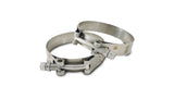 Vibrant Stainless Steel T-Bolt Clamps - Clamp Range 2.40in-2.64in (2 Pack) - 27806