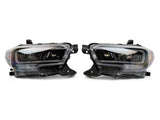 Raxiom 16-23 Toyota Tacoma w/ Factory Halogen DRL LED Headlights- Blk Housing (Clear Lens) - TT8291