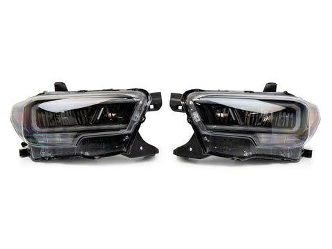 Raxiom 16-23 Toyota Tacoma w/ Factory Halogen DRL LED Headlights- Blk Housing (Clear Lens) - TT8291