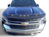 AVS 22-23 Chevy Silverado 1500 (Excl. ZR2/LT TB) Aeroskin Low Profile Hood Shield w/Lgt - Blk - 753168