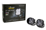 Diode Dynamics SS3 LED Pod Max - White SAE Fog Angled (Pair) - DD6499P