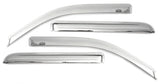 AVS 09-13 Nissan Rogue Ventvisor Outside Mount Front & Rear Window Deflectors 4pc - Chrome - 684076