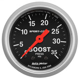 Autometer Sport-Comp 52mm 35 PSI Mechanical Boost Gauge - 3304