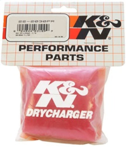 K&N Red Drycharger 5.25in x 3in Round Tapered Air Filter Wrap - 22-2030PR