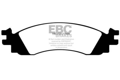 EBC 10-12 Ford Taurus 3.5 Twin Turbo SHO Greenstuff Front Brake Pads - DP21767