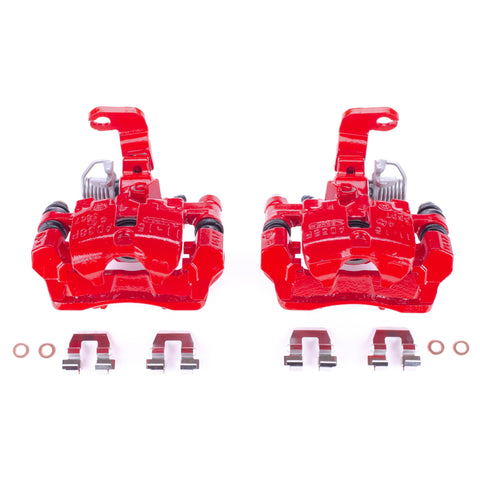 Power Stop 00-05 Buick LeSabre Rear Red Calipers w/Brackets - Pair - S4718B