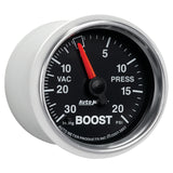 Autometer GS 52mm 30 in Hg/20 psi Mechanical Vacuum/Boost Gauge - 3807