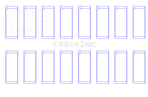 King Engine Bearings GM 6.2 - LT1/LT4 Gen V ( Size +.002) Connecting Rod Bearing Set - CR8062MC