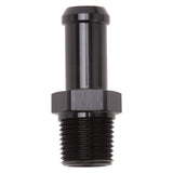 Edelbrock Hose End Straight 3/8In NPT to 1/2In Barb Black Anodize - 8114