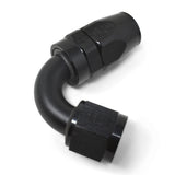 Russell Performance -8 AN Black 120 Degree Full Flow Swivel Hose End - 613415