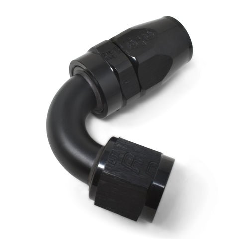 Russell Performance -8 AN Black 120 Degree Full Flow Swivel Hose End - 613415