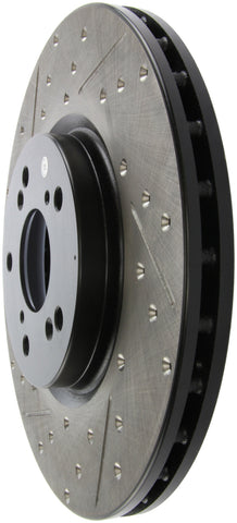 StopTech 04-08 Acura TL (Brembo Caliber) SportStop Slotted &amp; Drilled Right Front Rotor - 127.40062R