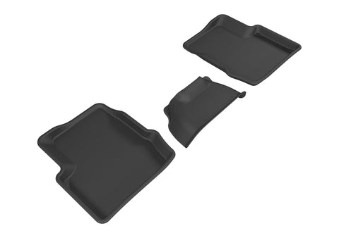 3D MAXpider 2015-2019 Fiat 500X Kagu 2nd Row Floormats - Black - L1FA00521509