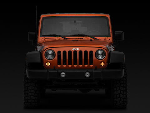 Raxiom 07-18 Jeep Wrangler JK Axial Series LED Front Turn Signals (Smoked) - J119943
