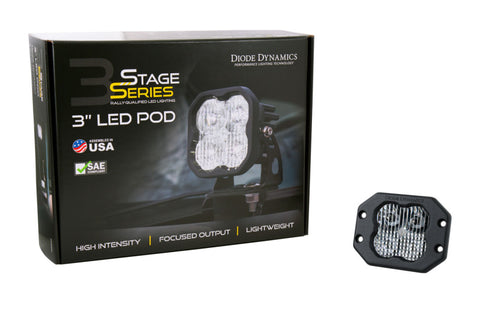 Diode Dynamics SS3 Sport ABL - White Flood Flush (Single) - DD6916S