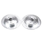 Power Stop 06-14 Honda Ridgeline Rear Evolution Drilled & Slotted Rotors - Pair - JBR985XPR