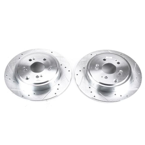 Power Stop 06-14 Honda Ridgeline Rear Evolution Drilled & Slotted Rotors - Pair - JBR985XPR
