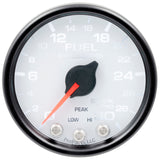 Autometer Spek-Pro Gauge Fuel Press 2 1/16in 30psi Stepper Motor W/Peak & Warn Wht/Blk - P31612