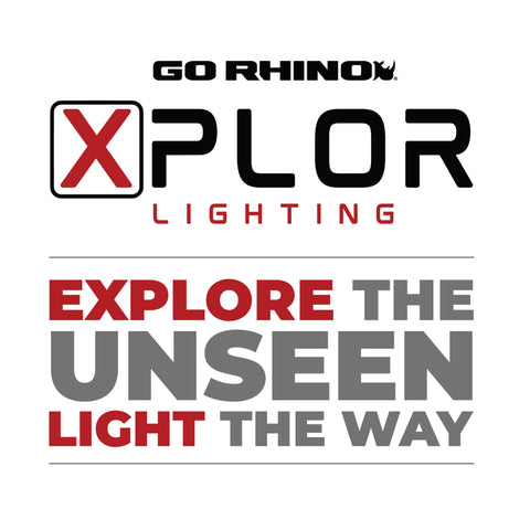 Go Rhino Xplor Bright Series Rectangle LED Spot Light Kit (Surface/Thread Stud Mnt) 4x3 - Blk (Pair) - 753003023SBS