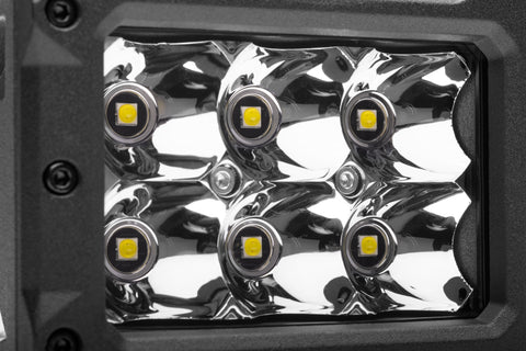 Go Rhino Xplor Bright Series Rectangle LED Spot Light Kit (Surface/Thread Stud Mnt) 4x3 - Blk (Pair) - 753003023SBS