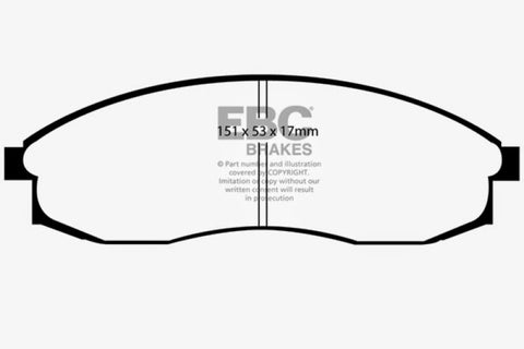 EBC 93-98 Nissan Skyline (R33) 2.5 GTS Yellowstuff Front Brake Pads - DP41082R