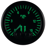 Autometer Stack 52mm 0-15 PSI 1/8in NPTF Male Pro-Control Fuel Pressure Gauge - Black - ST3504