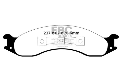 EBC 92-94 Ford Econoline E250 4.9 Greenstuff Front Brake Pads - DP61257