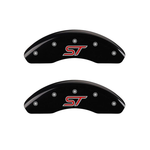MGP 4 Caliper Covers Engraved Front & Rear ST Black finish silver ch - 10236SSTOBK
