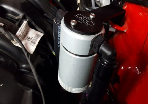 J&L 2015-2023 Ford Mustang EcoBoost Driver Side Oil Separator 3.0 - Clear Anodized - 3029D-C