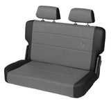 Bestop N-Tumble Seat - 55-83 Jeep Cj5 Rear Trailmax II Fold (Center Fabric Insert Black Denim) - 39441-15