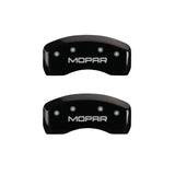 MGP 4 Caliper Covers Engraved Front & Rear MOPAR Black finish silver ch - 32003SMOPBK